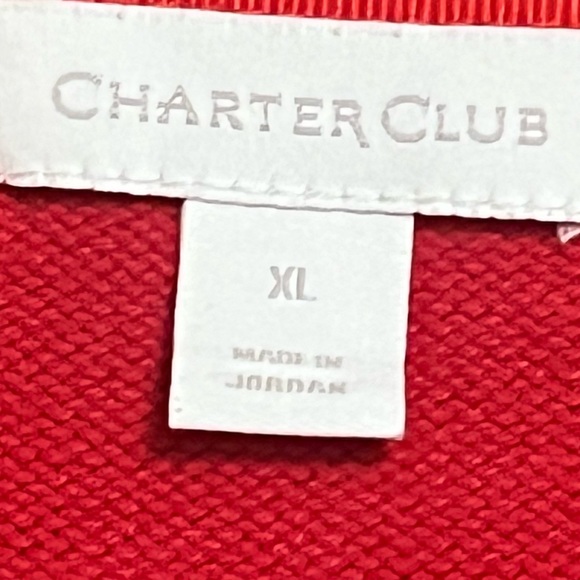Charter club red Christmas sweater - SZ XL - NWOT - Picture 4 of 8
